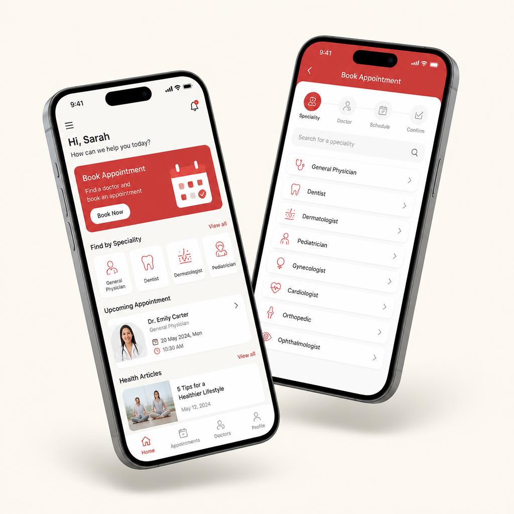 CareSeva mobile app screens